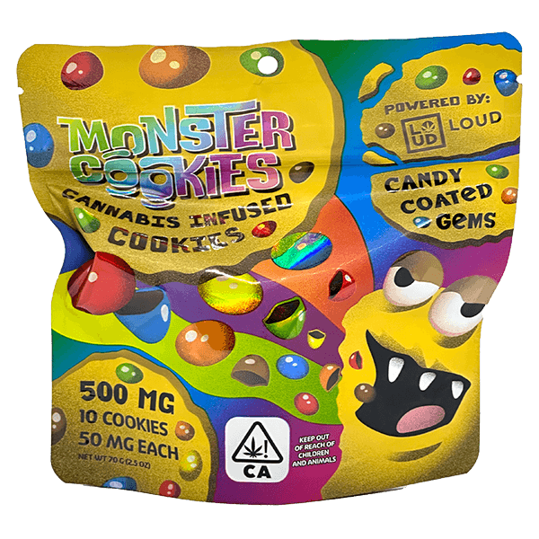 buy monster cookies candy coated gems cannabis edibles online
